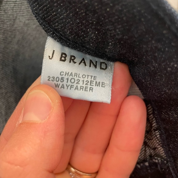 J Brand Charlotte Wayfarer Dark Wash Embellish High Rise Flare Jeans size 27 - Picture 7 of 7